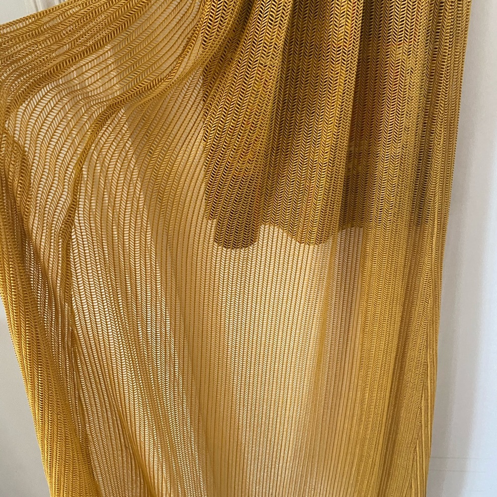 Long Mustard/Patterned Dress - image 4